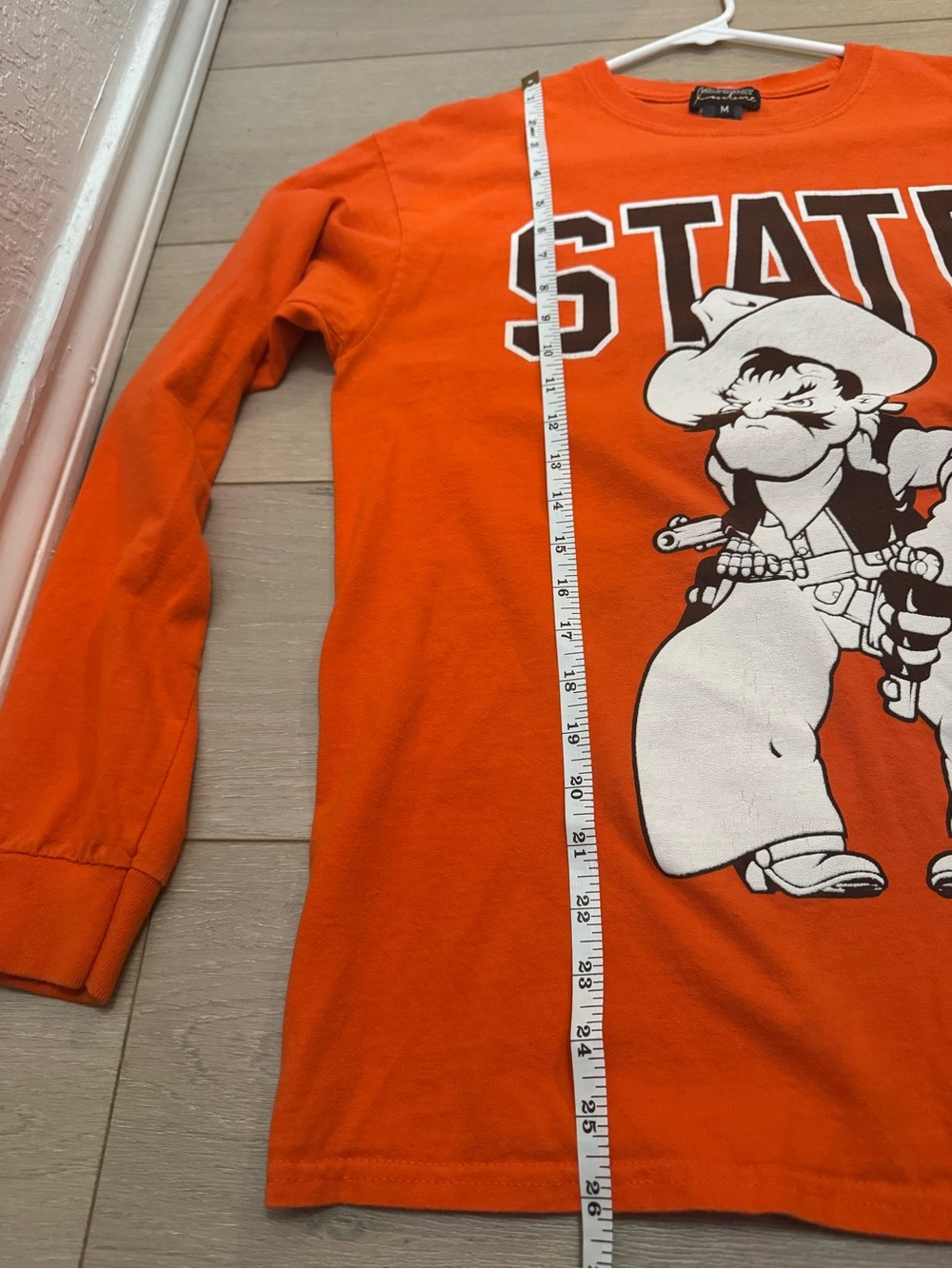 Vintage Sportswear Grunge Orange Long-Sleeve 'STATE' long sleeve M - Picture 6 of 12